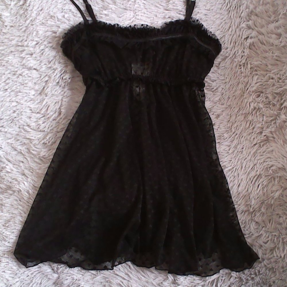 black lingerie slip